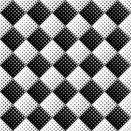 Seamless black and white geometrical star pattern background designのイラスト素材