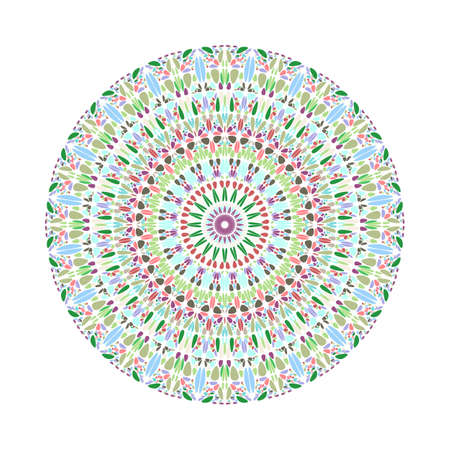 Geometrical abstract round circular colorful petal pattern mandalaのイラスト素材