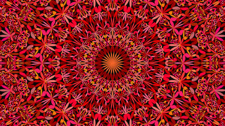 Red botanical ornate mandala pattern background designのイラスト素材