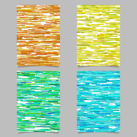 Horizontal stripe design background brochure template set - vector flyer illustrationsのイラスト素材
