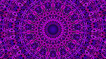 Purple botanical garden mandala background design - abstract geometrical vector ornament wallpaper illustrationのイラスト素材