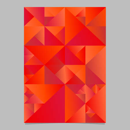 Geometrical triangle page template - polygonal red vector brochure background graphic designのイラスト素材