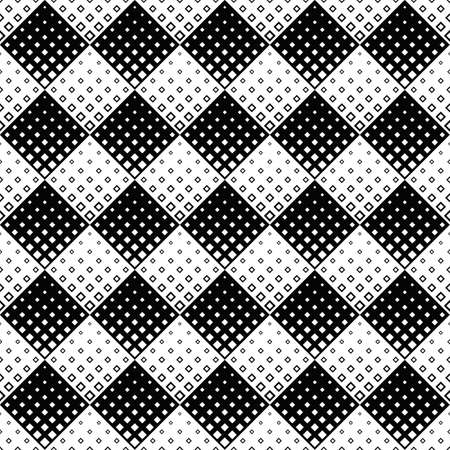 Diagonal square pattern background - monochrome vector designのイラスト素材