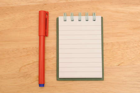 notepad and penの写真素材