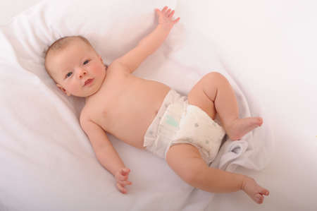 baby layingの写真素材