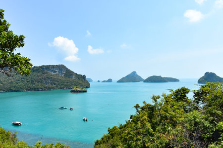 View of the sea and islands at Ang Thong Marine Park