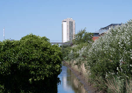 BÃSUM, GERMANY June 25, 2020 The 85 meter high-rise building in BÃ¼sumのeditorial素材