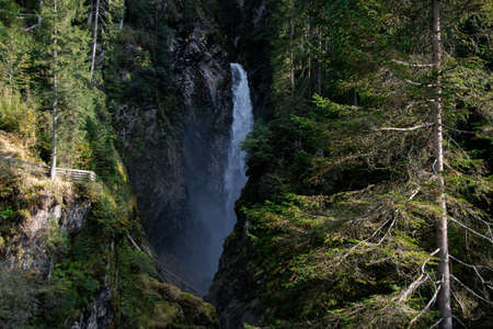The Untersulzbach waterfall when the weather is niceの写真素材