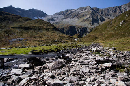 Mountain landscape in the Austrian Alpsの写真素材