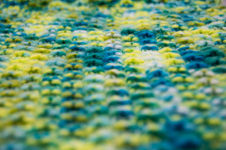 The structure of a colorful knitted scarfの写真素材