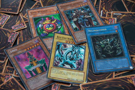 A large old and rare collection of the Yugioh card gameのeditorial素材