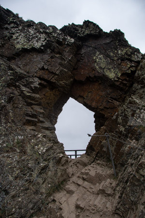 The view through the Teufelsloch near Altenahr