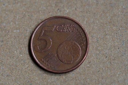 Macro shot of a 5 cents coinの写真素材