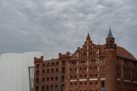 Brick building in the port of Stralsund