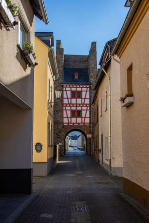 Alken, Germany 8 March 2022, The former city gate of Alken "Fallerport"のeditorial素材