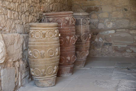 Ancient Cretan Pithos in the grounds of Knossosの写真素材