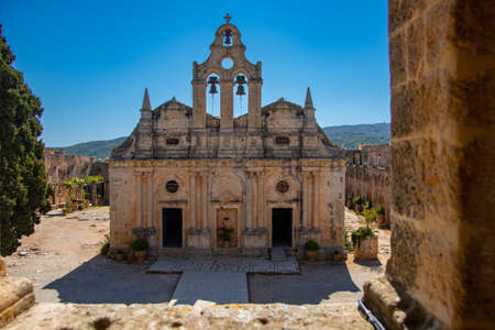 The orthodox monastery of Arkadi on the Greek island of Creteの写真素材