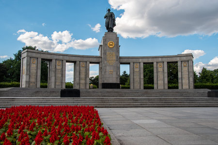 Berlin, Germany 28 June 2022, The Soviet memorial in the Tiergarten