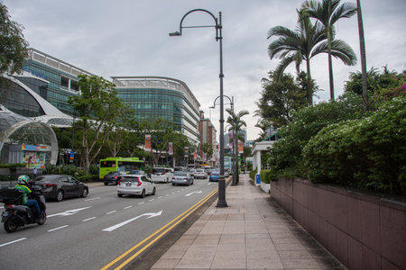 View of the street. The capital and largest city.の写真素材