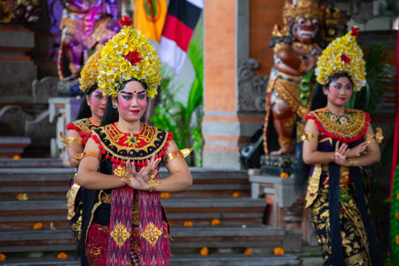Bali, Indonesia September 8, 2022, Balinese dancers performing a "Barong dance"のeditorial素材
