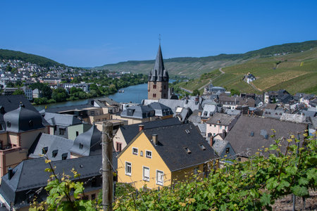 View of the old town of Ruedesheim, Germany.の写真素材