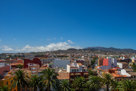 The view from above of San Cristobal de la Lagunaの写真素材