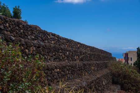The Pyramids of GÃ¼imar on the Canary Island of Tenerifeの写真素材