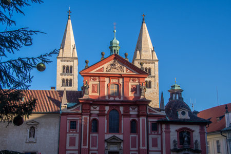 The Basilica of St. George on the grounds of Prague Castle