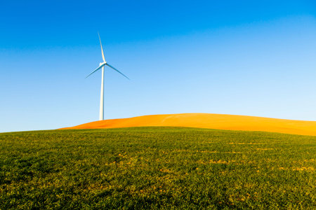 Windmill at the countryside.の写真素材