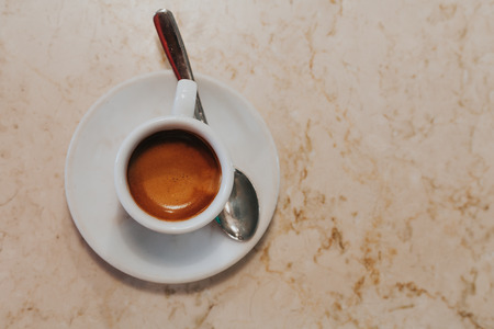 Top view of coffee cup.の写真素材