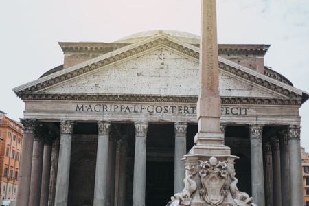 Outside view of Pantheon. Rome, Italy.の写真素材