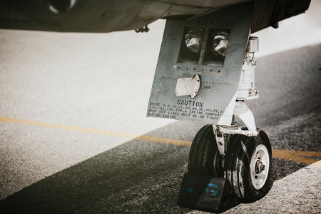 Undercarriage system from a war aircraft.の写真素材