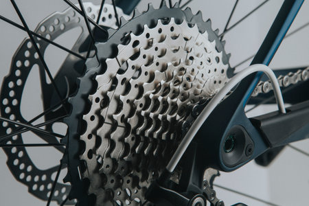 Rear wheel cassette from a mountain bike.