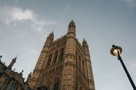 Victoria Tower, from Westminster Palace. London, United Kingdom.のeditorial素材