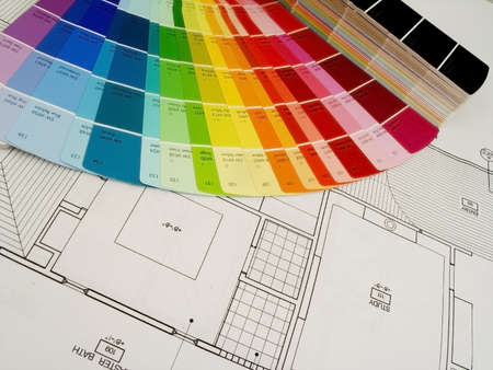 color swatshes and plansの写真素材