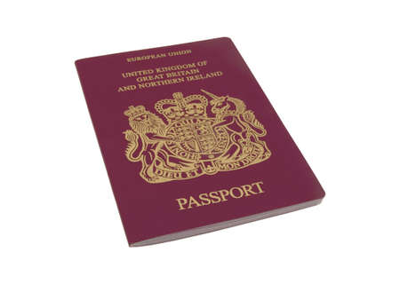  btitish passport in isolationの写真素材