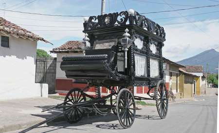 old funeral wagon granadaの写真素材