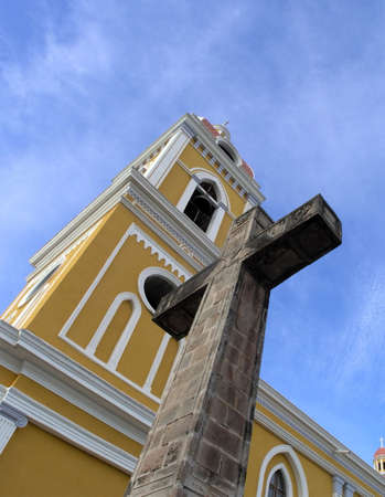  cathedral  in granada nicaraguaの写真素材