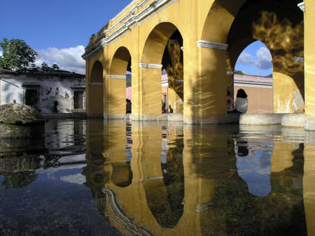arch in antigua guatamalの写真素材