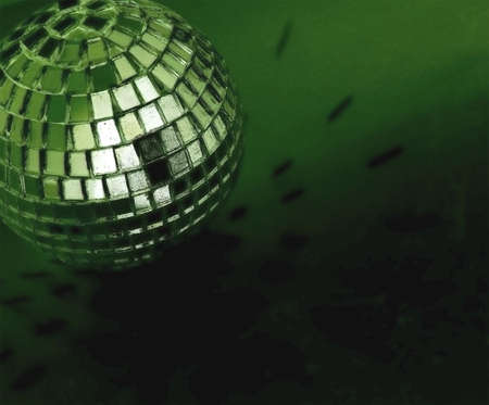  green  disco ballの写真素材