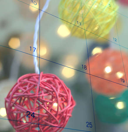 christmass light calendar        の写真素材