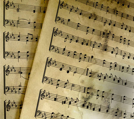  old sheet music の写真素材