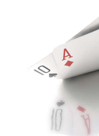 a good hand in playing cardsの写真素材