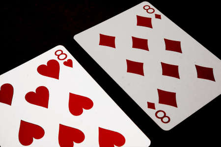  split  eights in blackjackの写真素材
