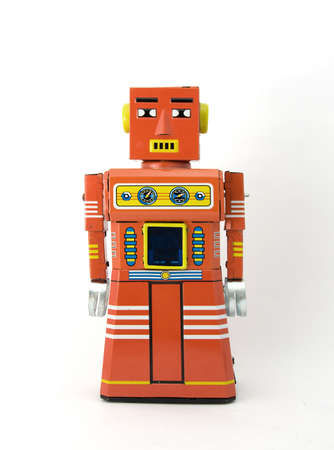 retro robot toyの写真素材