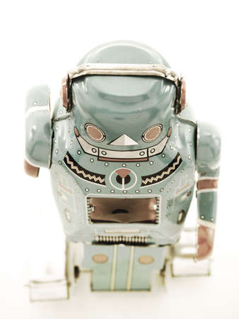 old, retro, robots, toys, の写真素材