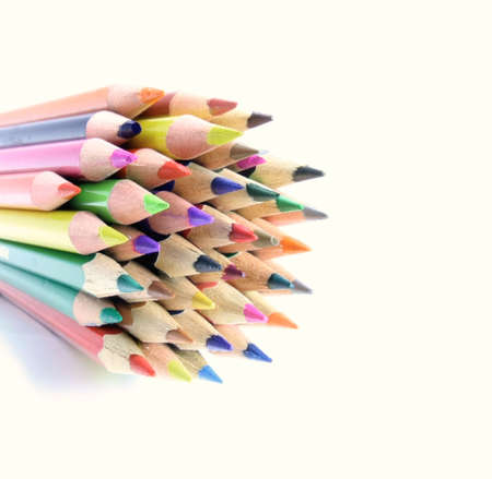  a selection of color pencilsの写真素材