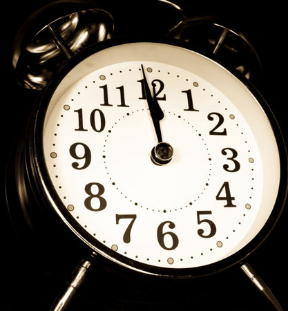 retro alarm clock night time 