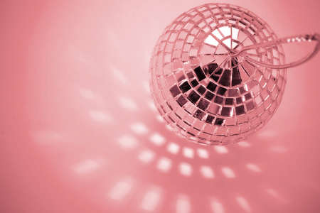 pink disco balll の写真素材