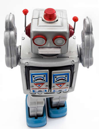 retro robot toy の写真素材